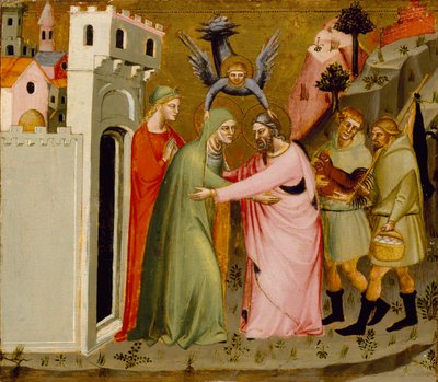 The Meeting of Anna and Joachim at the Golden Gate by Master of the Golden Gate Master of the Golden Gate